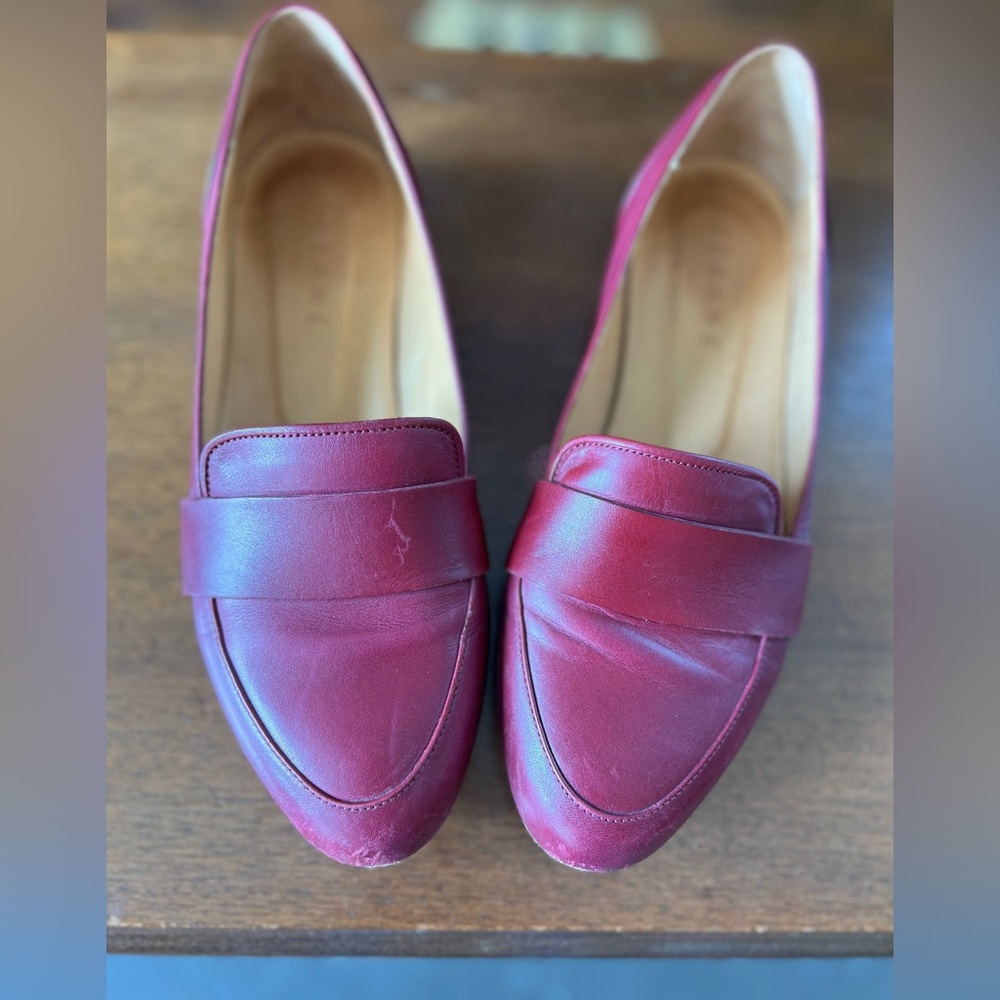 Sezane loafers size 38 burgundy